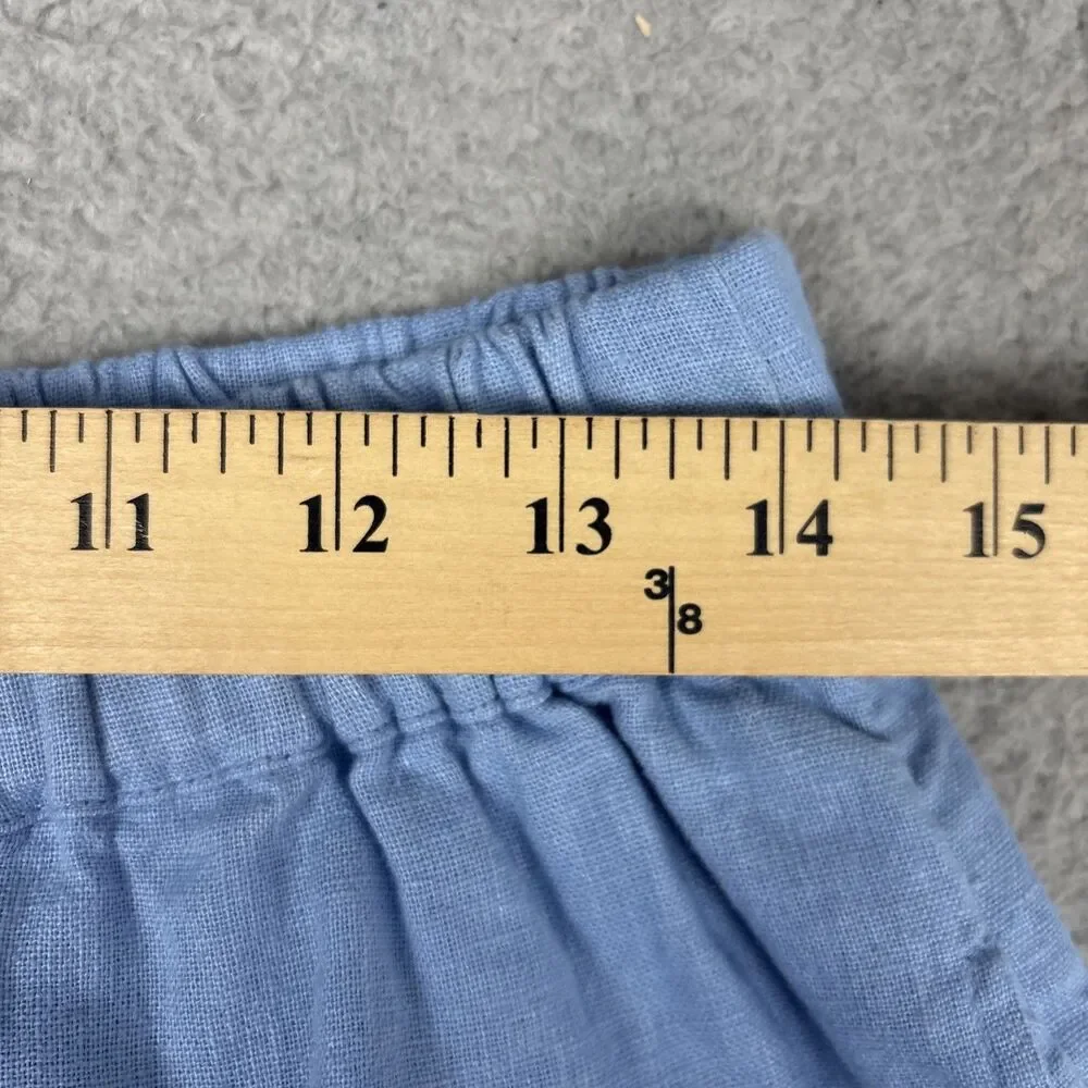 Free People Gotta Have It Light Blue Cotton-Linen Shorts L Women Casual Boho